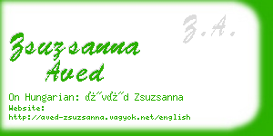 zsuzsanna aved business card